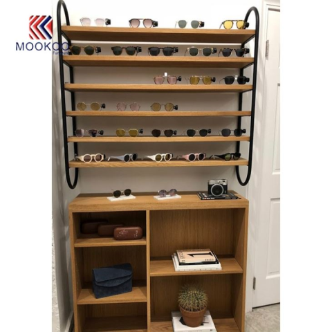 Γυαλιά μεταλλικά και ξύλινα γυαλιά σχεδίασης εμφάνισης ραφιών