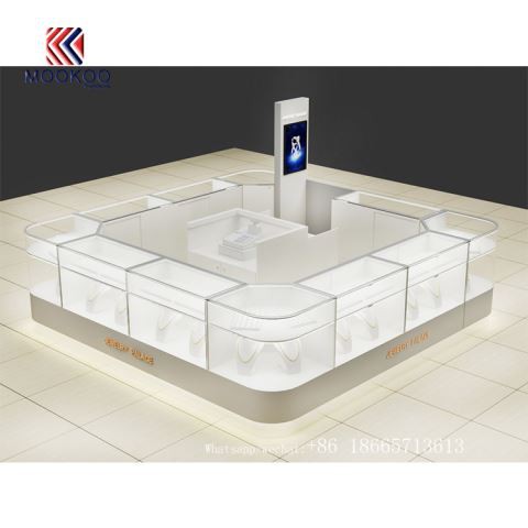 Προσαρμοσμένη Λευκή Κοσμήματα Εμφάνιση Βιτρίνα Κοσμήματα Περίπτερο